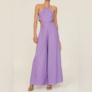 Louna Lavender Backless Jumpsuit Size Small